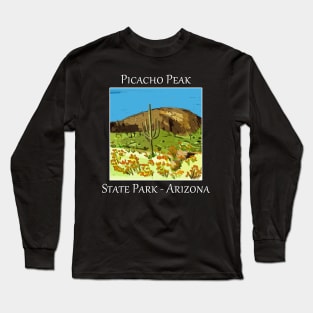 Cactus and flowers as seen in Picacho state park in Arizona Long Sleeve T-Shirt